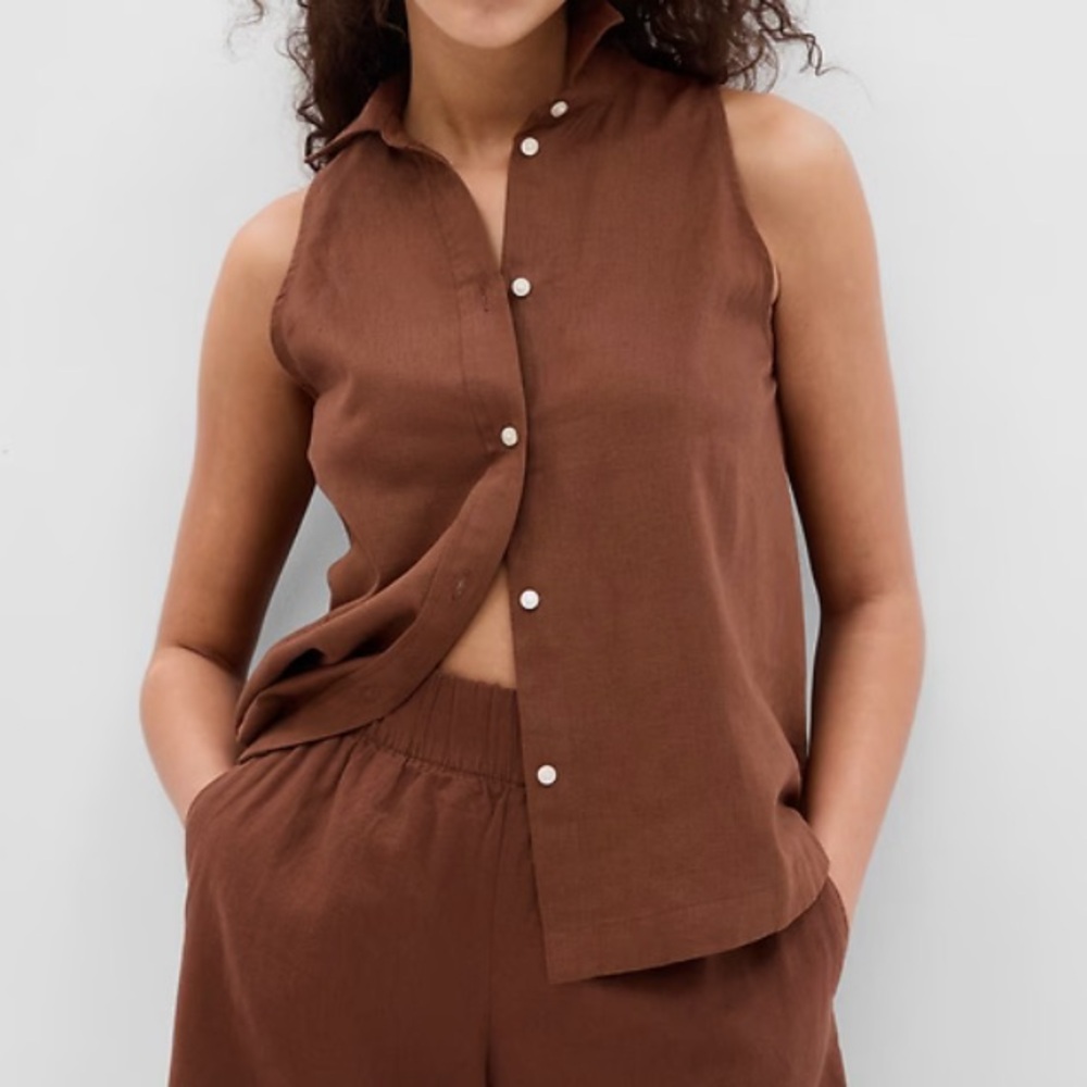 GAP Brown Linen Tank
